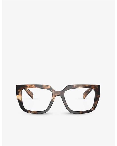 prada havana square-frame tortoiseshell acetate optical glasses|Brown Square Sunglasses by Prada Eyewear on Sale .